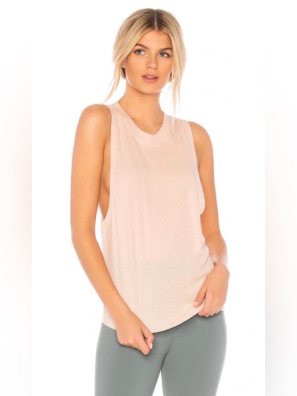 NWOT ALO Yoga Heat Wave Tank Light Pink